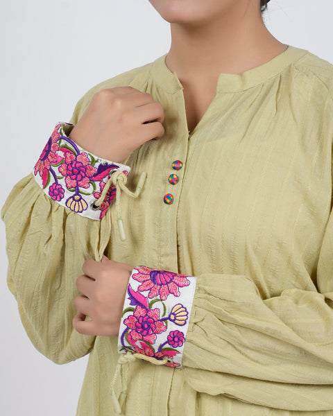 Eminent Women's Embroidered Western Top - Green