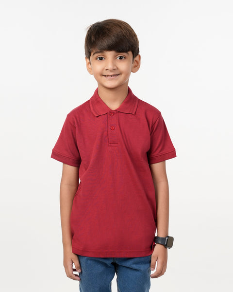 Eminent Boys Polo Half Sleeves T-Shirt - Red