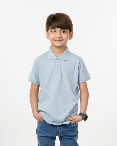 Eminent Boys Polo Half Sleeves T-Shirt - Celestial