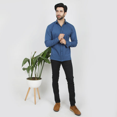 Eminent Men's Casual Shirt - Navy Blue