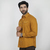 Eminent Men's Casual Check Shirt - Mustard