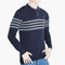 Men's Polo Stripe Sweater - Navy Blue, Men's Sweater & Sweat Shirts, Chase Value, Chase Value
