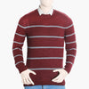 Men's Stripe Sweater - Maroon, Men's Sweater & Sweat Shirts, Chase Value, Chase Value