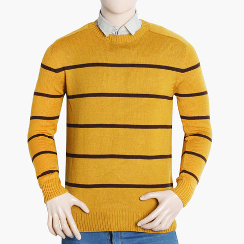 Men's Stripe Sweater - Mustard, Men's Sweater & Sweat Shirts, Chase Value, Chase Value