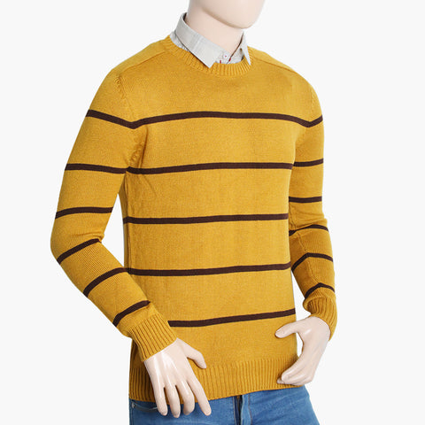 Men's Stripe Sweater - Mustard, Men's Sweater & Sweat Shirts, Chase Value, Chase Value