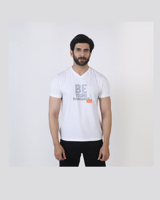 Eminent Men's Half Sleeves Printed T-Shirt - White, Men's T-Shirts & Polos, Eminent, Chase Value