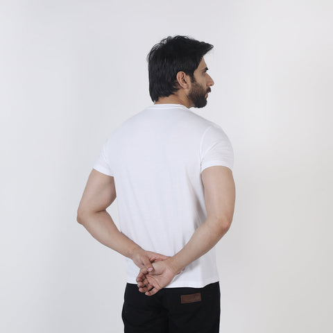 Eminent Men's Half Sleeves Printed T-Shirt - White, Men's T-Shirts & Polos, Eminent, Chase Value