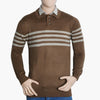 Men's Polo Stripe Sweater - Tobacco, Men's Sweater & Sweat Shirts, Chase Value, Chase Value