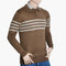 Men's Polo Stripe Sweater - Tobacco, Men's Sweater & Sweat Shirts, Chase Value, Chase Value