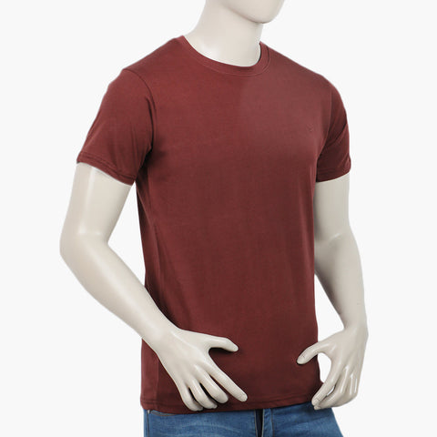 Eminent Men's Round Neck Half Sleeves T-Shirt - Salmon Red