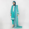 Eminent Women's 3pcs Embroidered Stitched Suit - Sea Green