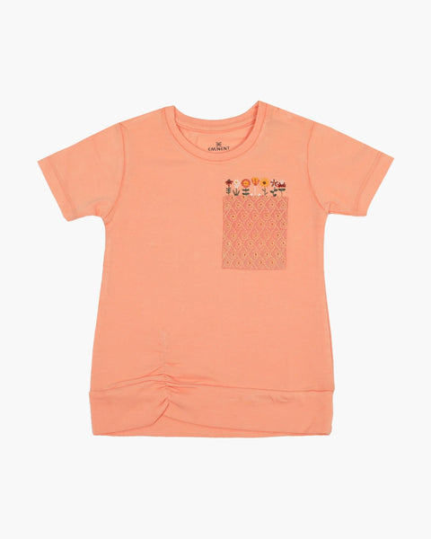 Eminent Girls T-Shirt - Peach, Girls T-Shirts, Eminent, Chase Value