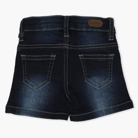 Eminent Newborn Girls Denim Short - Dark Blue, Newborn Girls Shorts Skirts & Pants, Eminent, Chase Value