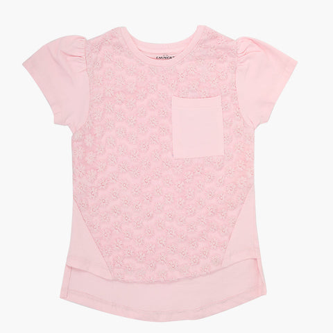 Eminent Girls Half Sleeves T-Shirt - Pink, Girls T-Shirts, Eminent, Chase Value
