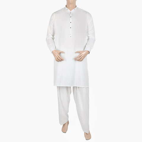 Eminent Men's Trim Fit Kurta Pajama Suit - White, Men's Shalwar Kameez, Eminent, Chase Value