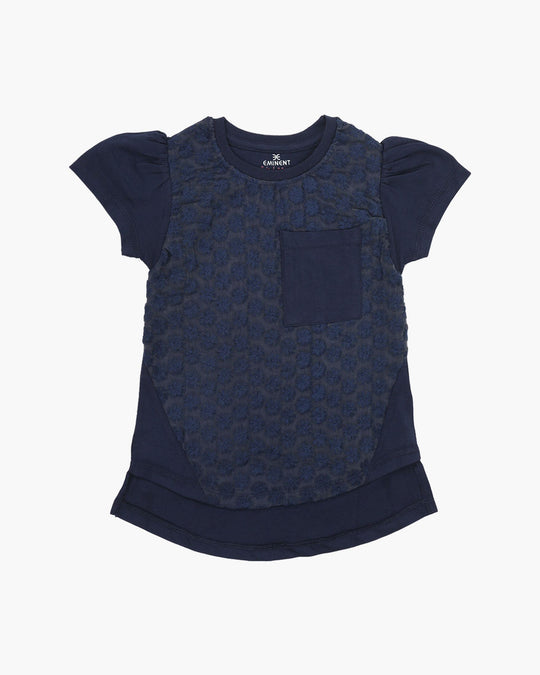 Eminent Girls Half Sleeves T-Shirt - Navy Blue, Girls T-Shirts, Eminent, Chase Value
