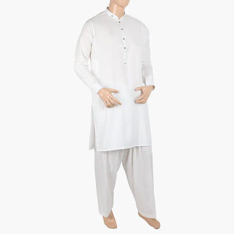 Eminent Men's Trim Fit Kurta Pajama Suit - White, Men's Shalwar Kameez, Eminent, Chase Value