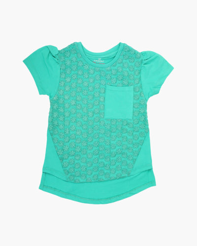 Eminent Girls Half Sleeves T-Shirt - Sea Green, Girls T-Shirts, Eminent, Chase Value