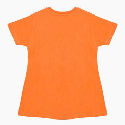 Eminent Girls Half Sleeves T-Shirt - Orange, Girls T-Shirts, Eminent, Chase Value