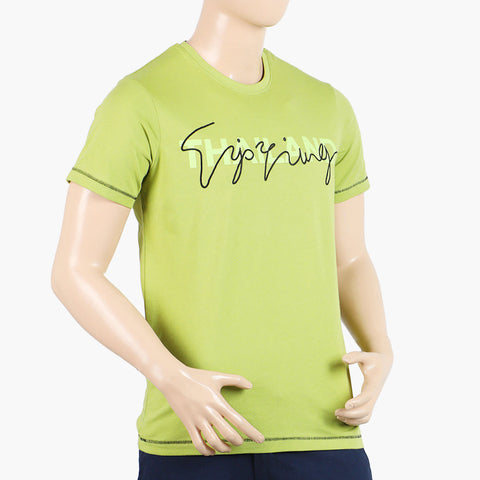 Eminent Men's Round Neck Half Sleeves Printed T-Shirt - Green, Men's T-Shirts & Polos, Eminent, Chase Value