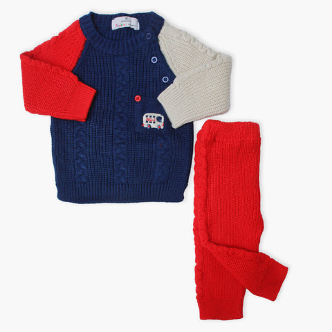 Newborn Boys Sweater Suit - Blue, Newborn Boys Winterwear, Chase Value, Chase Value