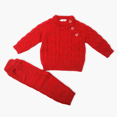 Newborn Boys Sweater Suit - Maroon, Newborn Boys Winterwear, Chase Value, Chase Value