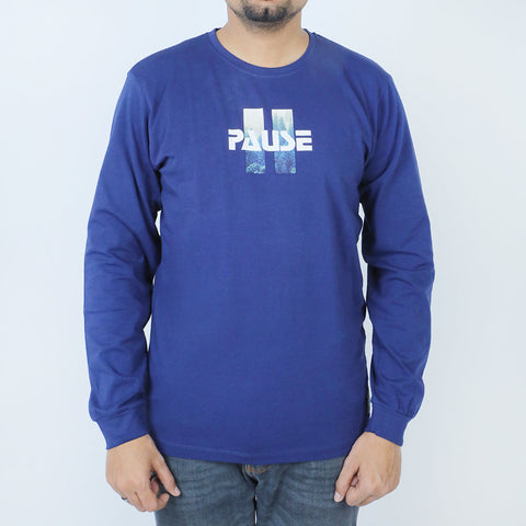 Eminent Men's Full Sleeves T-Shirt - Navy Blue, Men's T-Shirts & Polos, Eminent, Chase Value