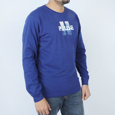 Eminent Men's Full Sleeves T-Shirt - Navy Blue, Men's T-Shirts & Polos, Eminent, Chase Value