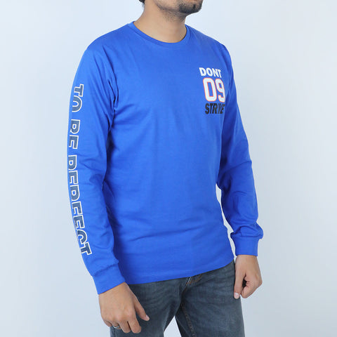 Eminent Men's Full Sleeves T-Shirt - Royal Blue, Men's T-Shirts & Polos, Eminent, Chase Value