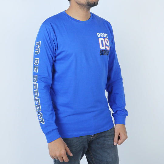 Eminent Men's Full Sleeves T-Shirt - Royal Blue, Men's T-Shirts & Polos, Eminent, Chase Value