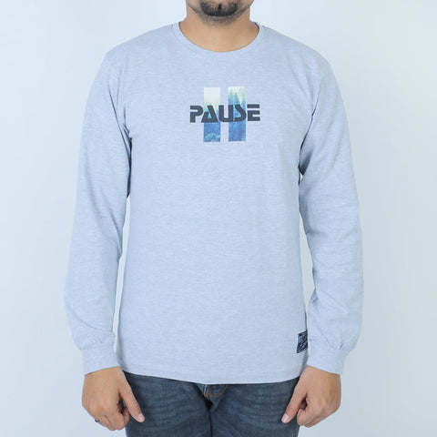 Eminent Men's Full Sleeves T-Shirt - Ash Grey, Men's T-Shirts & Polos, Eminent, Chase Value
