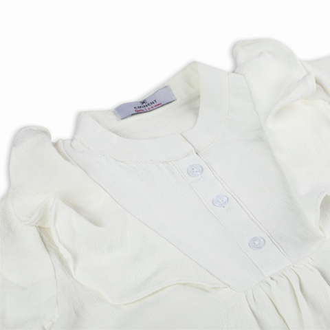 Eminent Girls Woven Top - White