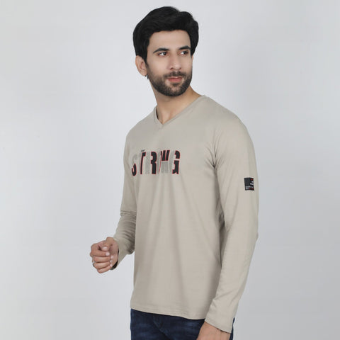 Eminent Men's Round Neck Full Sleeves T-Shirt - Grey, Men's T-Shirts & Polos, Eminent, Chase Value