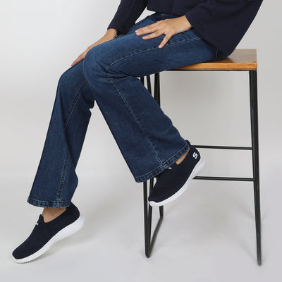 Eminent Women's Denim Pant - Mid Blue, Women Pants & Tights, Eminent, Chase Value