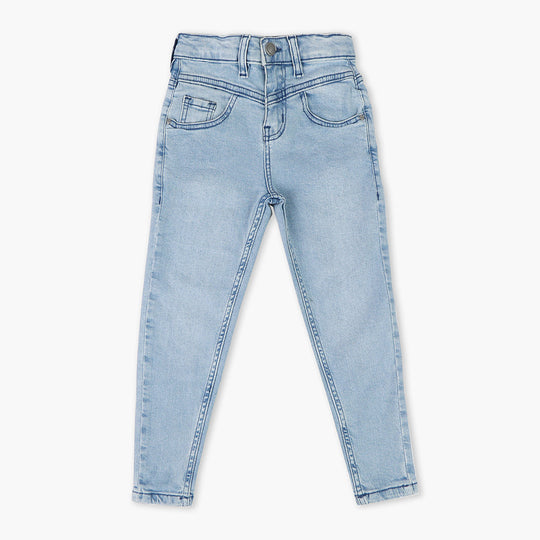 Eminent Girls High Rise Skinny Pant - Mid Blue, Girls Pants & Capri, Eminent, Chase Value