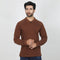 Eminent Men's Full Sleeves Polo T-Shirt - Brown