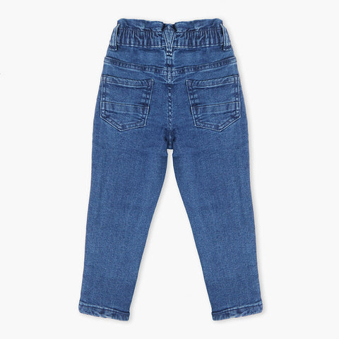 Eminent Girls Tapered Denim Pant - Mid Blue