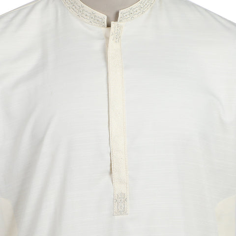 Eminent Men's Embroidered Kurta Shalwar Suit - Cream, Men's Shalwar Kameez, Eminent, Chase Value