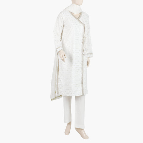 Eminent Women's Stitched 3Pcs Suit - White, Women Shalwar Suits, Eminent, Chase Value