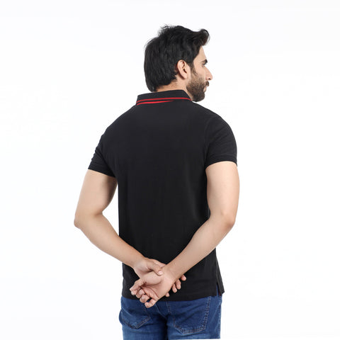 Eminent Men's  Half Sleeves Polo T-Shirt - Black