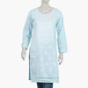 Women's Embroidered Stitched Kurti - Sky Blue, Women Ready Kurtis, Eminent, Chase Value