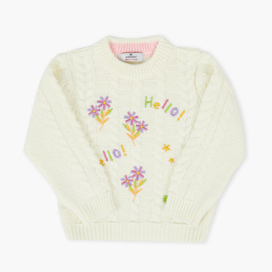 Eminent Girls Sweater - White, Girls Sweaters, Eminent, Chase Value