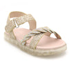 Girls Sandal - Golden, Kids, Girls Sandals, Eminent, Chase Value
