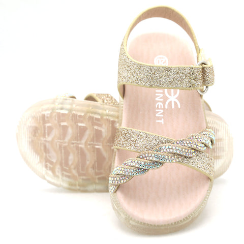 Girls Sandal - Golden, Kids, Girls Sandals, Eminent, Chase Value