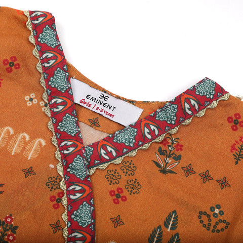 Eminent Girls Full Sleeves Shalwar Suit - Rust, Girls Shalwar Kameez, Eminent, Chase Value