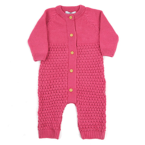 Eminent Newborn Girls Full Sleeves Romper - Dark Pink, Newborn Girls Rompers, Eminent, Chase Value