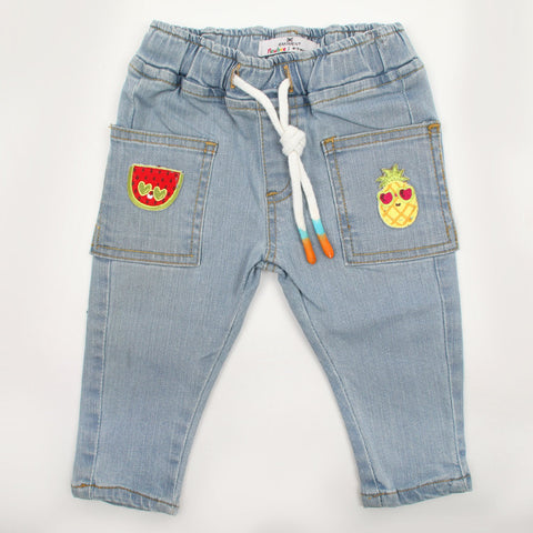 Eminent Newborn Girls Denim Pant - Ice Blue, Newborn Girls Shorts Skirts & Pants, Eminent, Chase Value