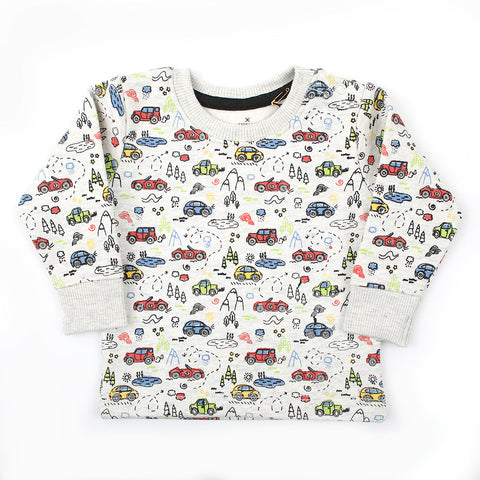 Eminent Newborn Boys Full Sleeves SweatShirt - Oatmeal, Newborn Boys Winterwear, Eminent, Chase Value