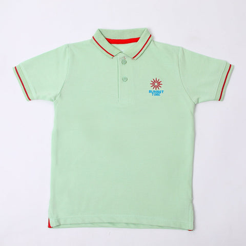 Eminent Boys Half Sleeves Polo T-Shirt - Greyish Green, Boys T-Shirts, Eminent, Chase Value