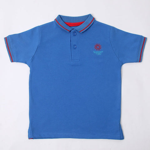Eminent Boys Half Sleeves Polo T-Shirt - Olympian Blue, Boys T-Shirts, Eminent, Chase Value